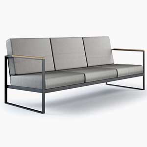Three Seater Metal Sofa