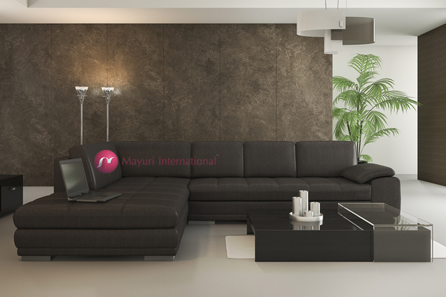 L Shape Leatherite Sofa